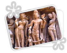 Detail of Sculpture on Lakshmana Temple, Khajuraho  Tours & Travel
